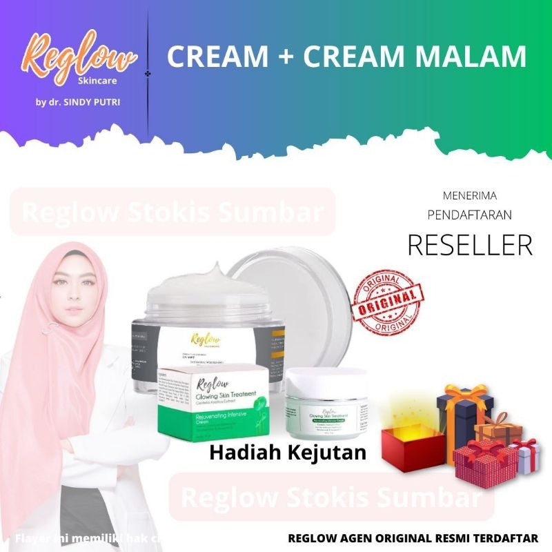 [COD BISA] Cream malam reglow original formulasi by dr sindy putri krim pemutih cerah alamai lembab riglow red glow bergaranai anti aging uang kembali ori asli padang sumbar payakumbuh sumatera barat reglow padang