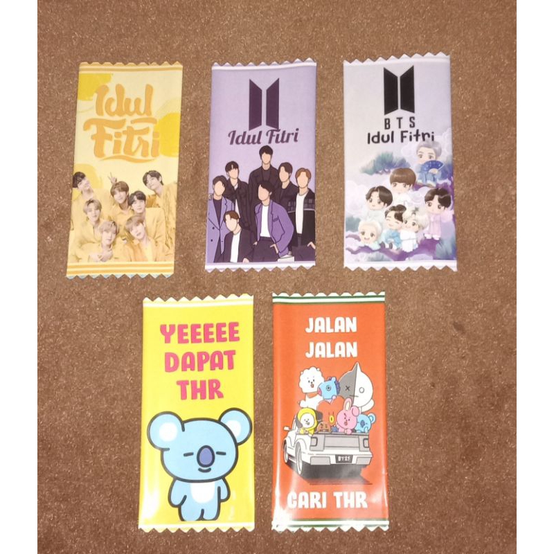 

amplop lebaran BTS lucu unik murah free ongkir angpau BTS amplop permen unik