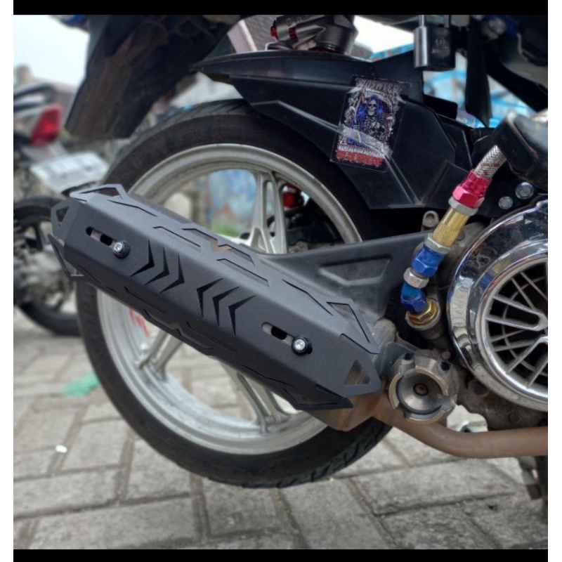 Cover knalpot robot Hitam beat mio scoopy vario genio model robot