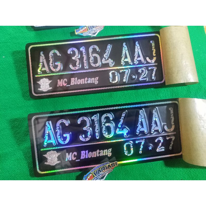 PLAT NOMOR ACRILIC HOLOGRAM BATIK,PLAT MOTOR, PLAT CUSTOM, PLAT VARIASI.