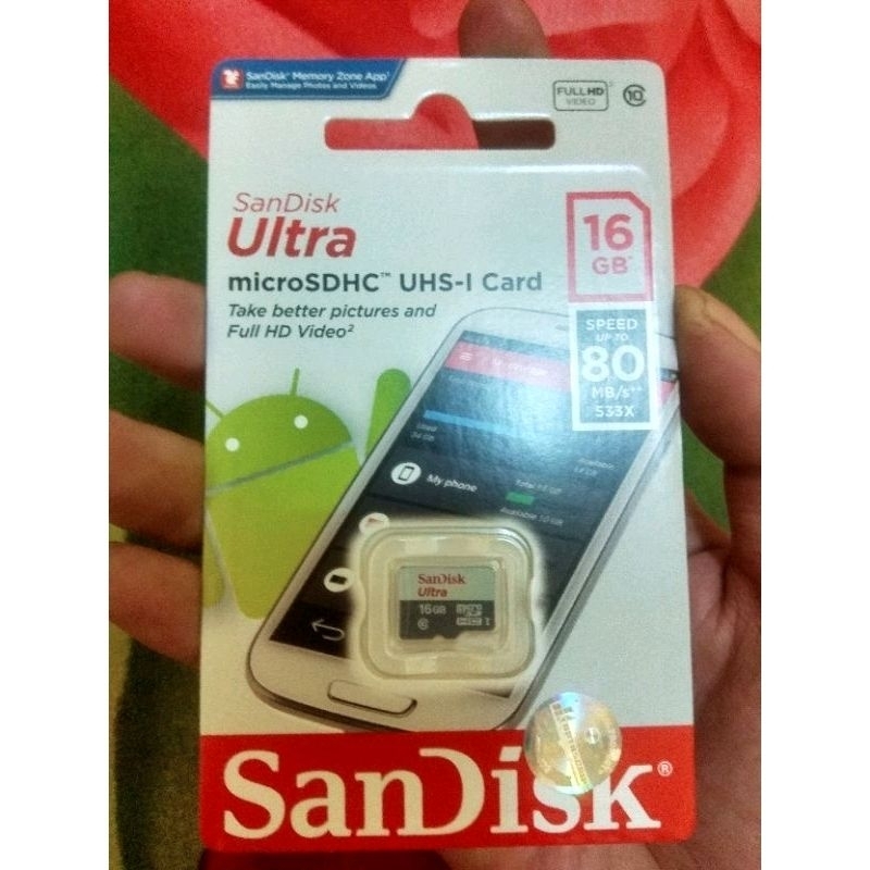 Mmc / Micro SD Card Sandisk 16 GB / 32 GB / 64 GB Class 10 Original