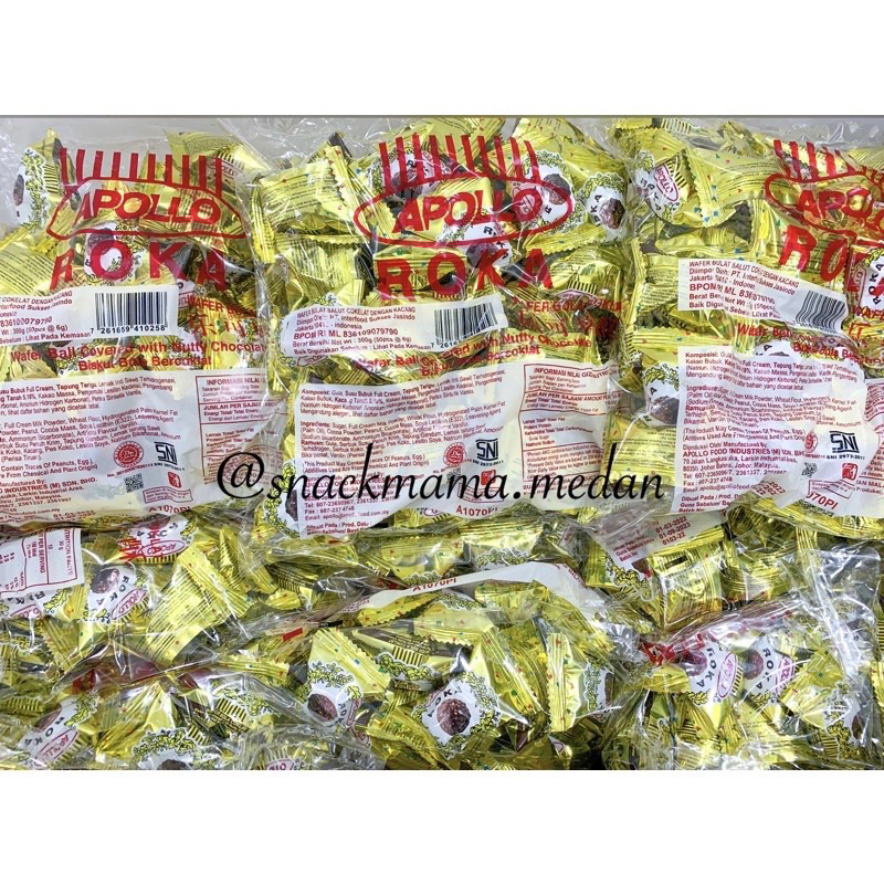 

Apollo Roka Wafer Ball Malaysia Cokelat Isi 50pcs