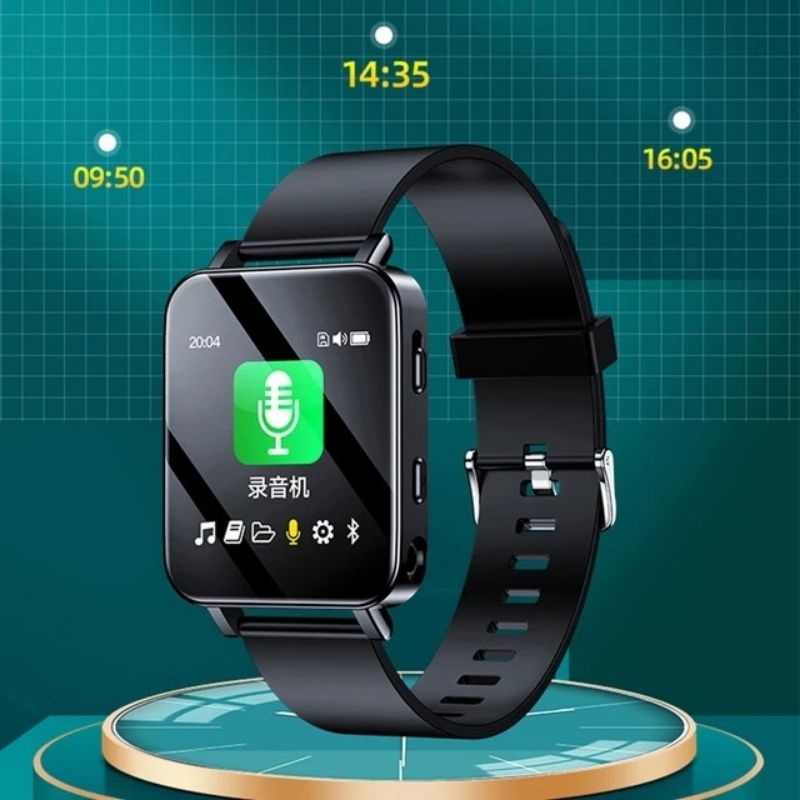 BENJIE A80 smartwatch pemutar MP3 Bluetooth 5.0 16GB HiFi perekam suara Noise Reduction jam tangan olahraga Mini Walkman portabel