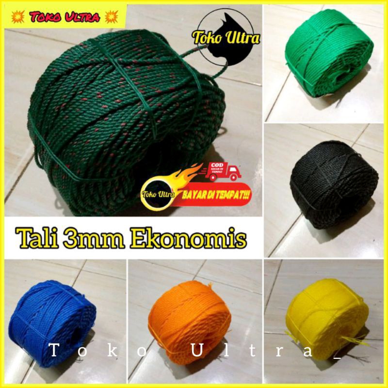 TALI 3 MILI / TAMBANG 3MM / TAMBANG PLASTIK 3MM / TAMPAR 3MM / TALI JEMURAN / TALI RIS JARING / TAMBANG KECIL / TALI TERPAL / TAMBANG KAPAL / TALI MURAH / TALI COD / TAMPAR MURAH / TALI IKAT BARANG