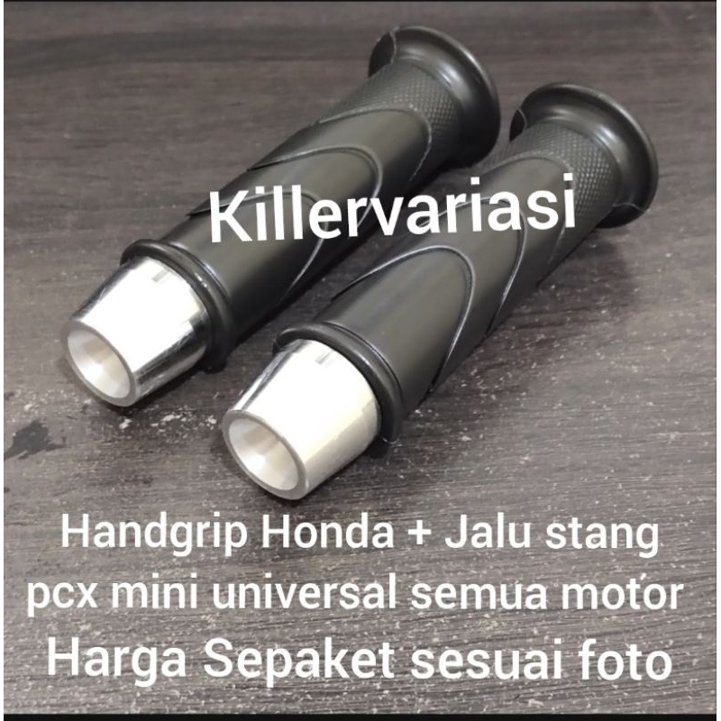 promo Jalu stang pcx mini chrome + handgrip standar Honda universal semua motor  beat Vario 110/125/150 Spacy Scoopy Supra dll