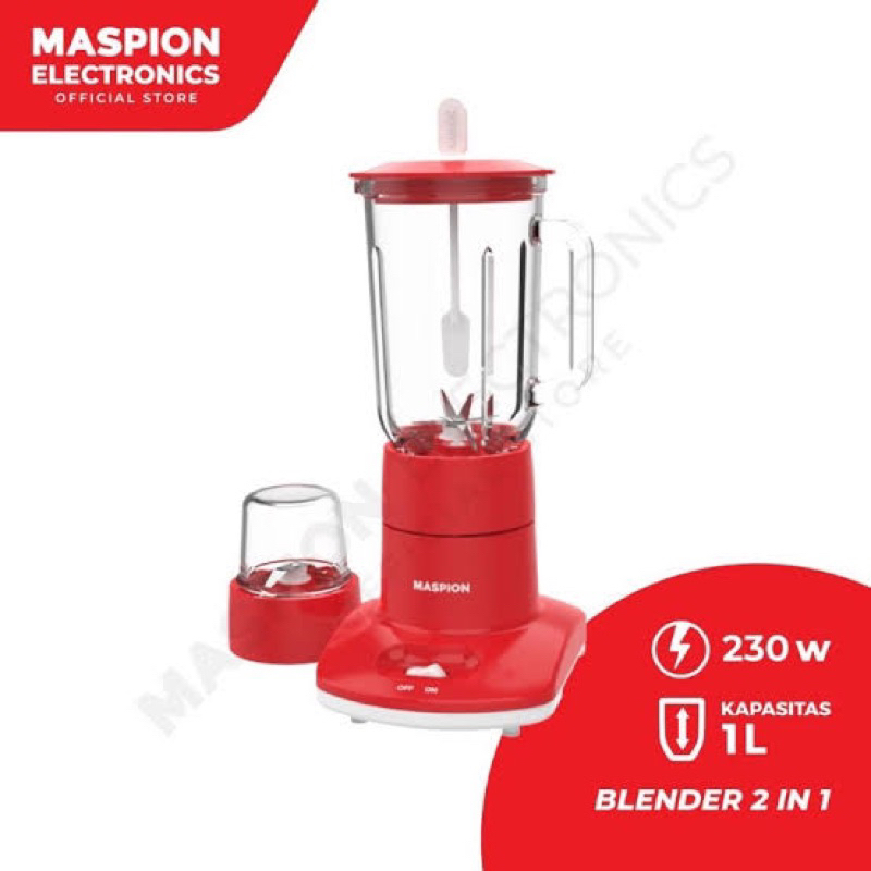 Maspion Blender MT 1262 GL 2 Tabung Kaca 230Watt