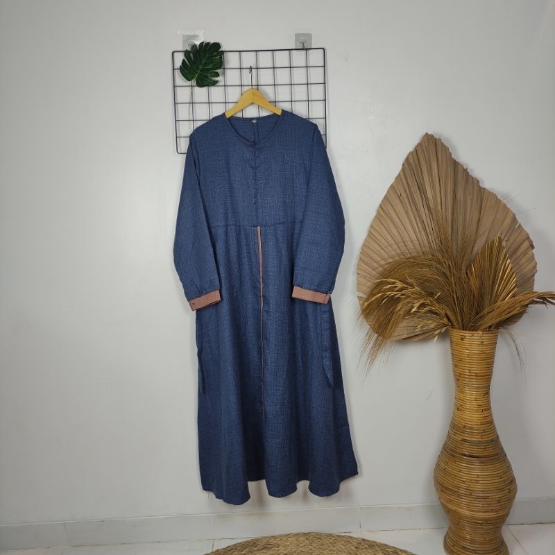 Gamis Dewasa Warna Navy / Gamis Syari