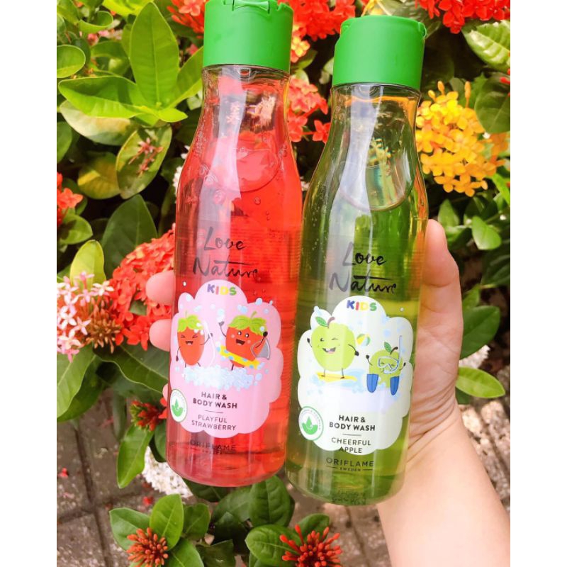 Love Nature Kids Hair&amp;Body Wash Playful Strawberry /Love Nature Kids Hair&amp;Body Wash Cheerful Apple