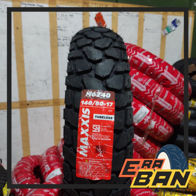 BAN LUAR MAXXIS M6240 140 80 RING 17 TUBELESS DUAL PURPOSE