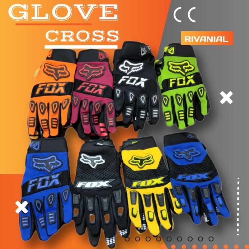 Motor Cross Trail Sarung Tangan Foxx Lokal Glove Xtrexs  Racing/ Sarung Tangan Trail cross