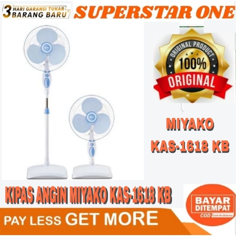 Miyako Kipas Angin Stand Fan KAS-1618KB KAS 1618KB