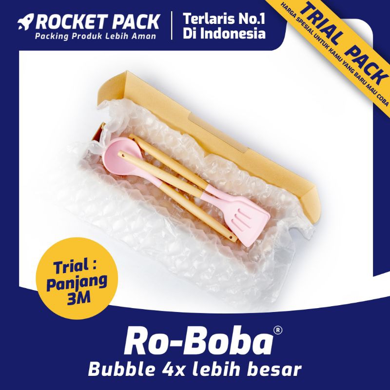

Inflatable Air Bubble Cushion Wrap Ro-Boba 3m 40x30cm Rocket Pack TRIAL PACK