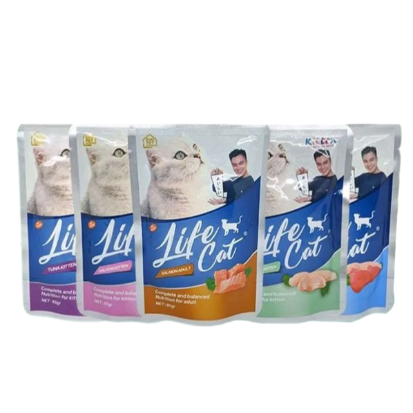 Makanan Kucing LIFE CAT pouch 85g