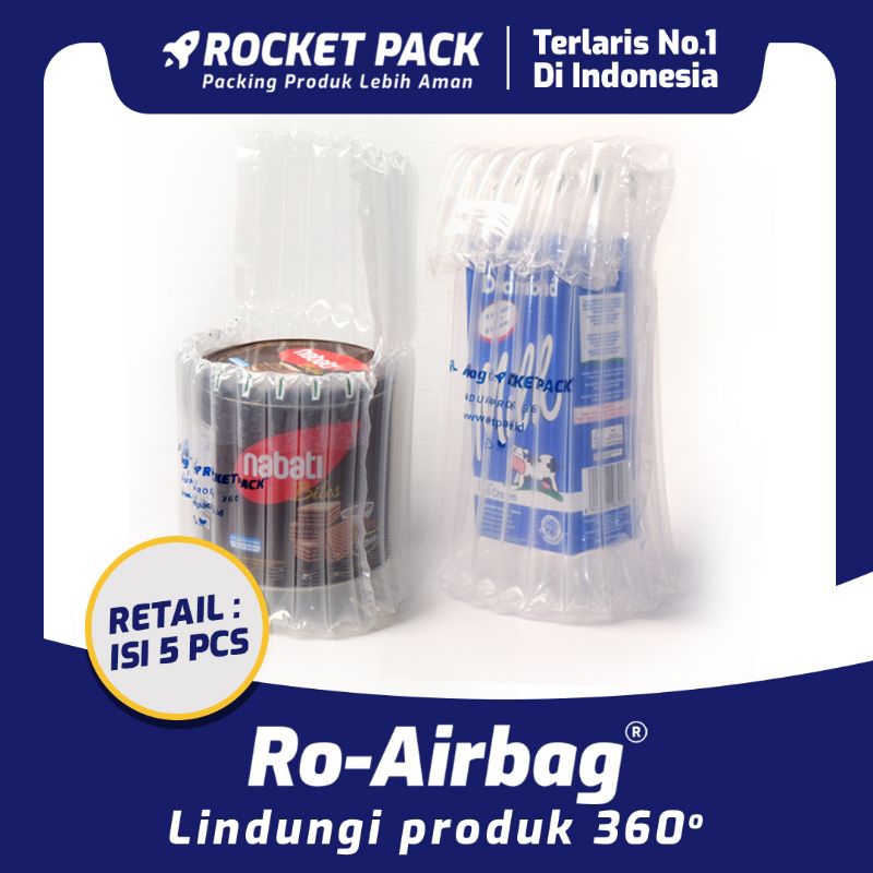 

Inflatable Air Bubble Cushion Wrap Ro-Airbag 5Pcs Rocket Pack RETAIL