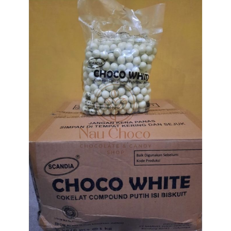 

SCANDIA CHOCO WHITE COKLAT ISI BISKUIT OREO GROSIR 1 KILO