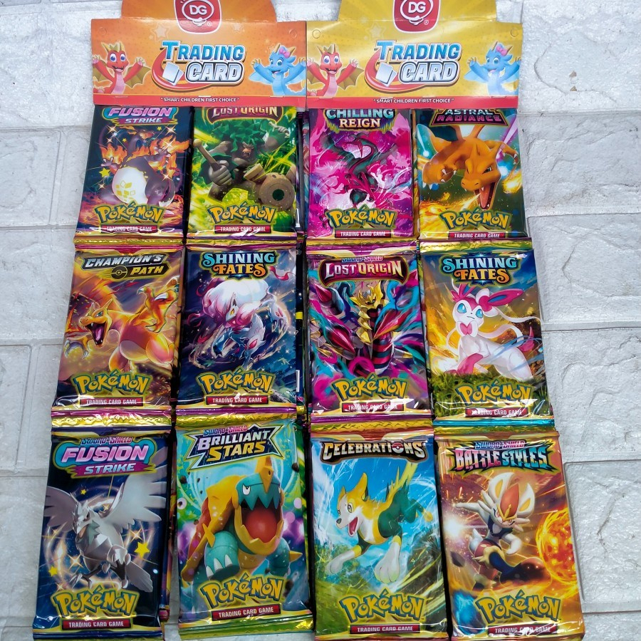 1 Sachet / 8 PCS  Mainan Kartu Trading Card POKEMON Generasi Terbaru MAINAN KARTU