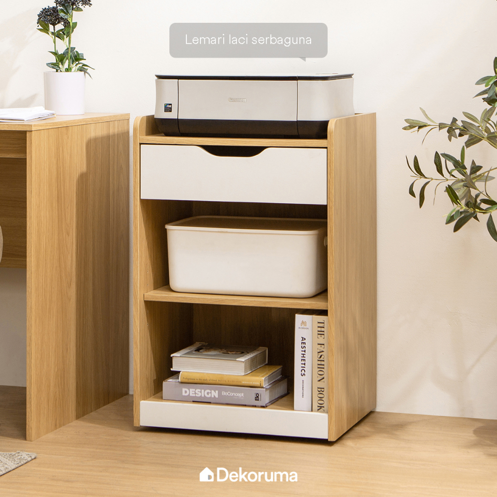 Dekoruma SANO Lemari Kantor Kayu - Rak Susun Penyimpanan