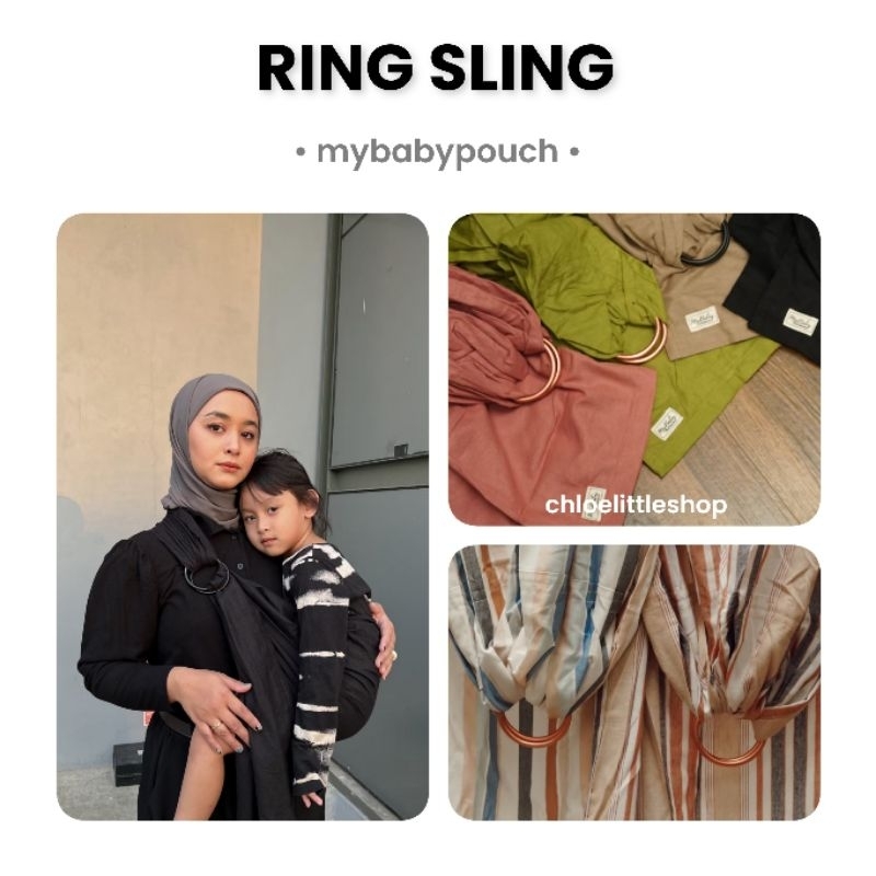 Mybabypouch Ring Sling / Gendongan Ringsling / Mybaby pouch Gendongan Anak Bayi