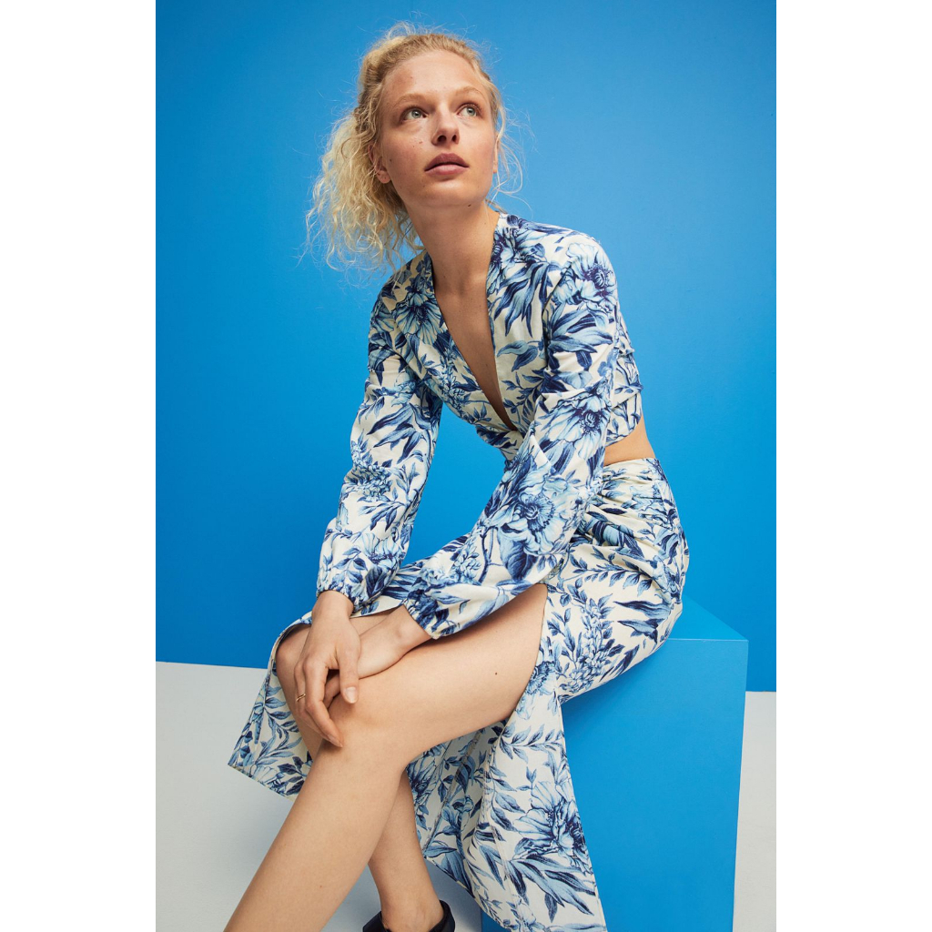 HM Cropped Wrapover Blouse