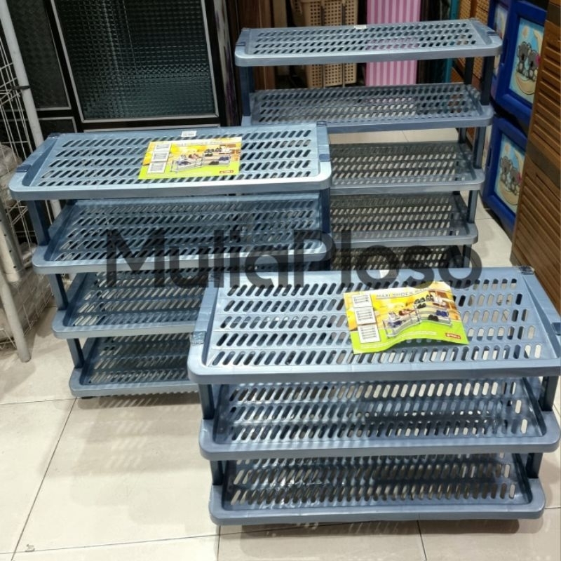 RAK SEPATU PLASTIK SUSUN, MAXI LION STAR