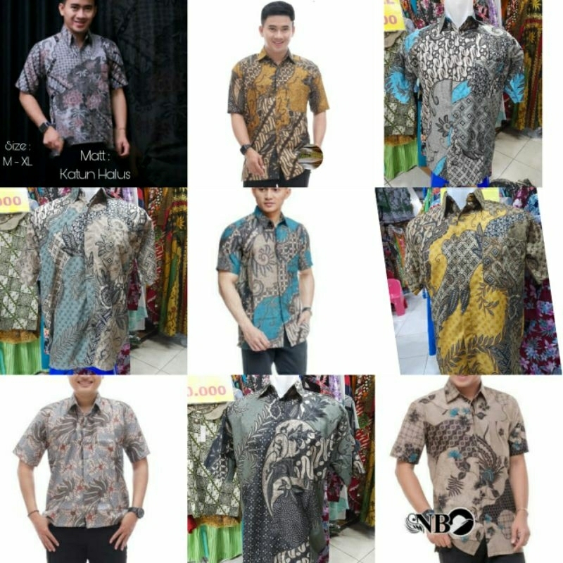 BAJU HEM BATIK PRIA  MURAH SERAGAM KANTOR KERJA NIKAHAN HAJATAN