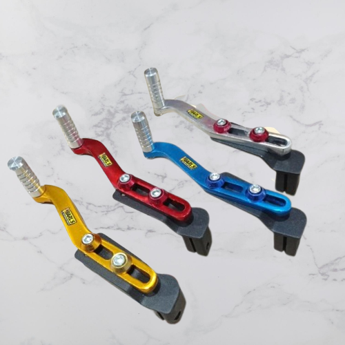 Pedal Overan Perseneleng Underbone Warna Merah Gold Silver Biru Pedal Gigi Operan Perseneling CNC Earls Universal Warna Merah Kuning Putih Biru