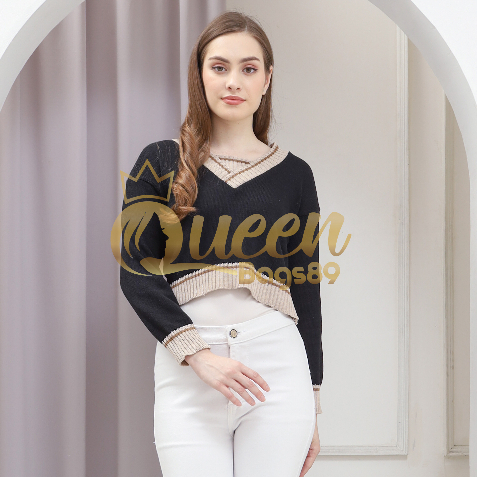 Queenbags89 baju outfit cewek baju atasan wanita baju Rajut Julie knite Croptop