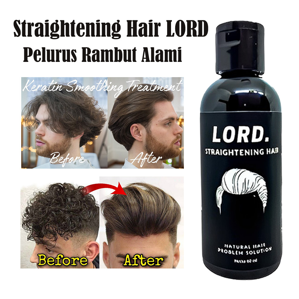 Lord Pelurus Rambut Alami Straightening Hair Pria Tanpa Catok