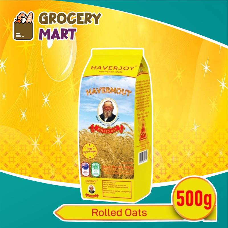 

Haverjoy Havermout ROLLED OAT 500 gram / Australia Oats Oatmeal