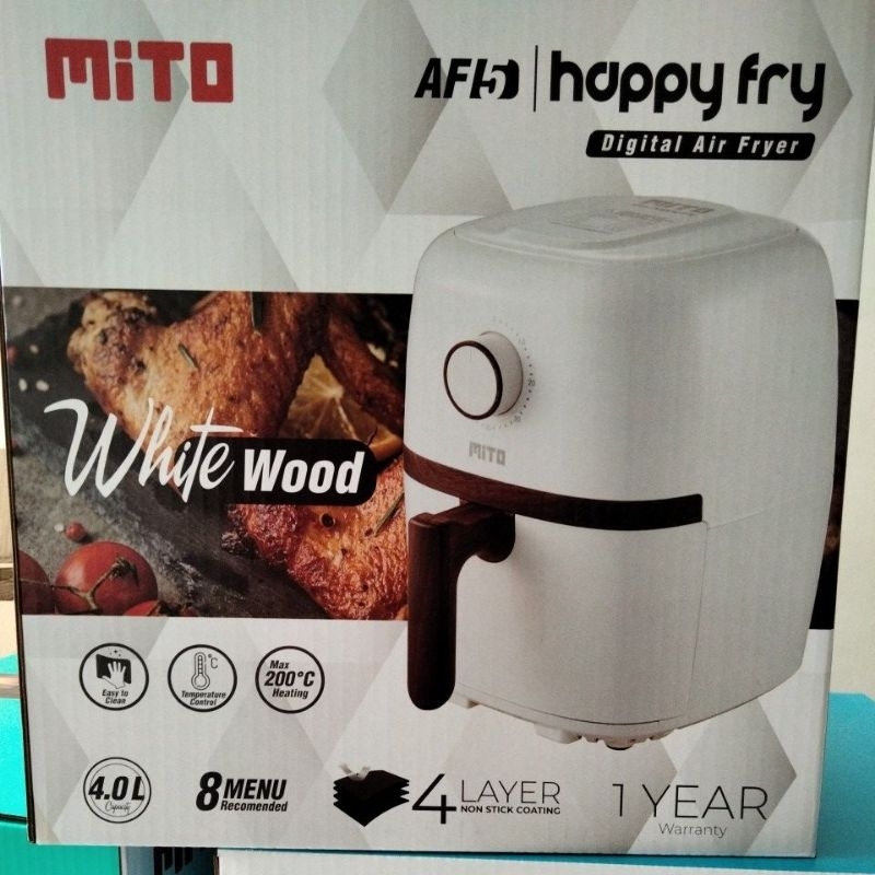 MITO AIR FRYER AIRFRYER HAPPY FRY AF 5 AF5 8 FUNGSI MENU GARANSI RESMI