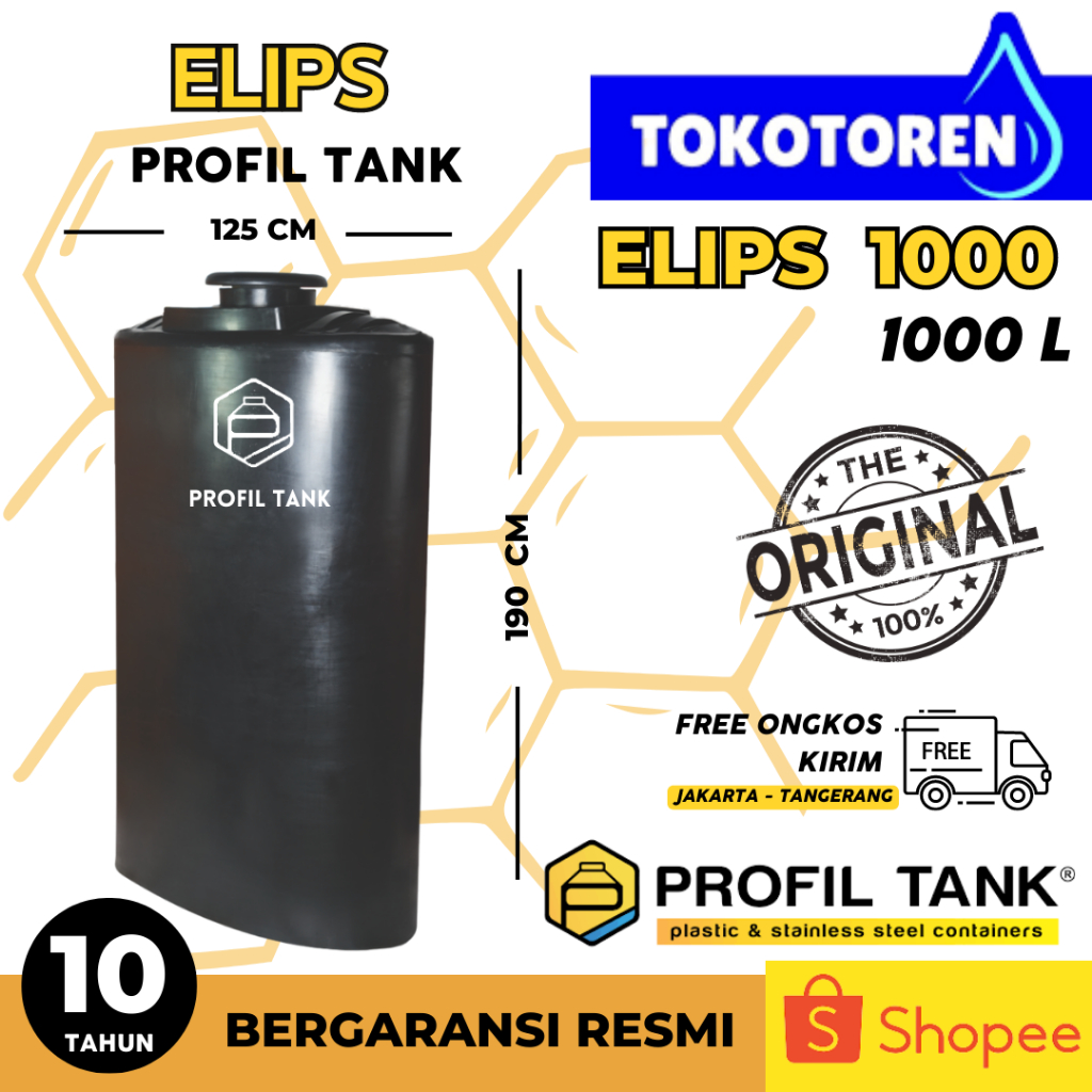 PROFIL TANK ELIPS 1000 LITER TANK GARANSI RESMI