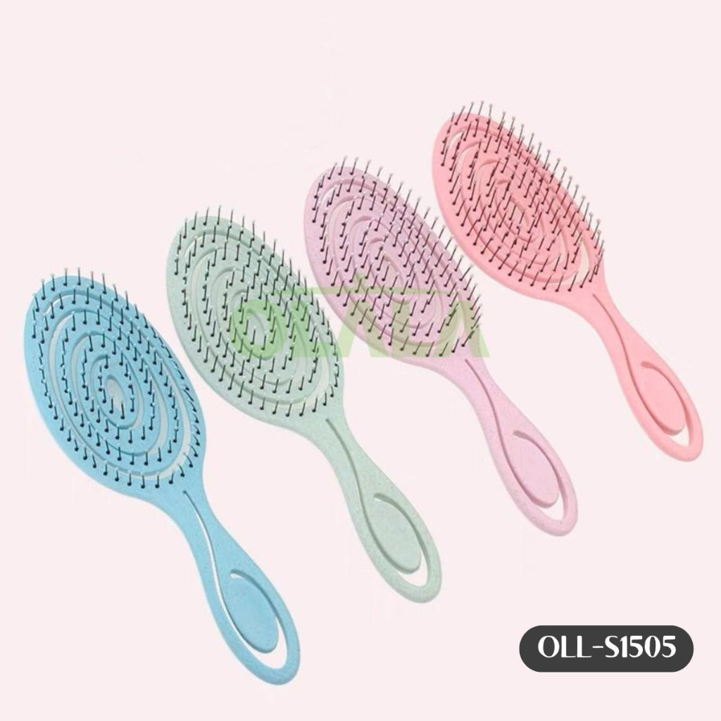 SISIR RAMBUT MOTIF GAGANG PETAK / OVAL SISIR RAMBUT ANTI KUSUT OLL-BTS1504 / OLL-BTS1505