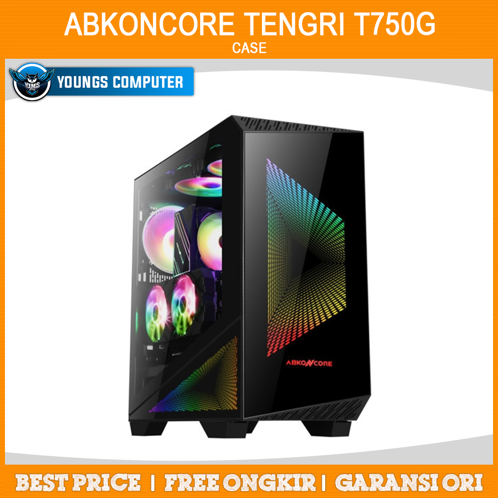 ABKONCORE TENGRI T750G Sync V1 | Glass LED + 1 Fan RGB | Gaming Case