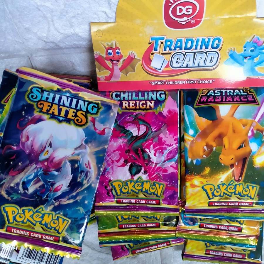 1 Sachet / 10 PCS  Mainan Kartu Trading Card POKEMON Generasi Terbaru