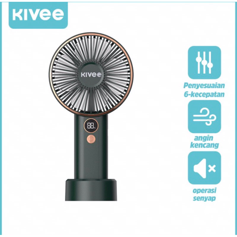 Kipas Angin Portable Kivee Basike FA33 Rechargeable 2400 mAh