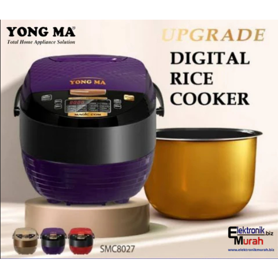 MAGIC COM / RICE COOKER YONG MA 2 LITER ( 2L ) SMC 8027 ORIGINAL ( ORI )100% (TERMURAH!)