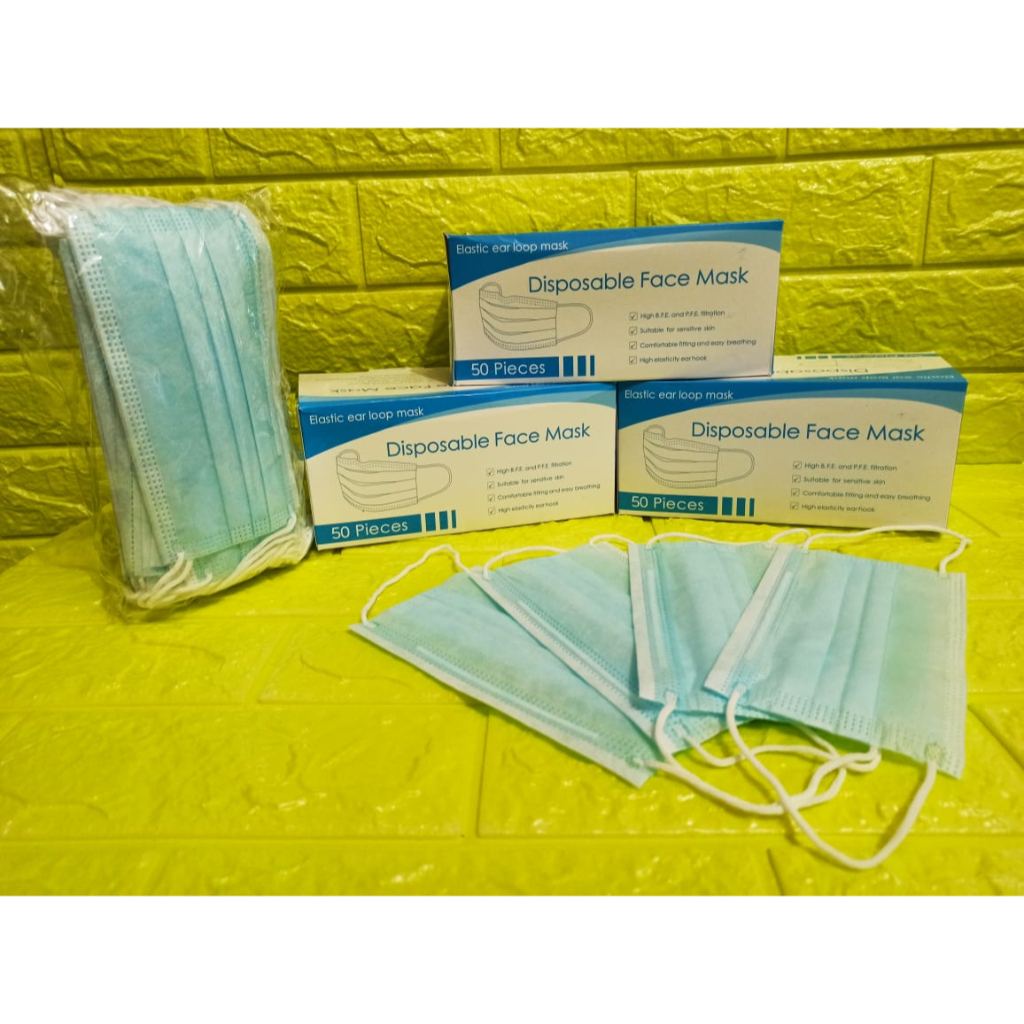 Masker Non Medis 3 Ply Earloop Isi 50 pcs