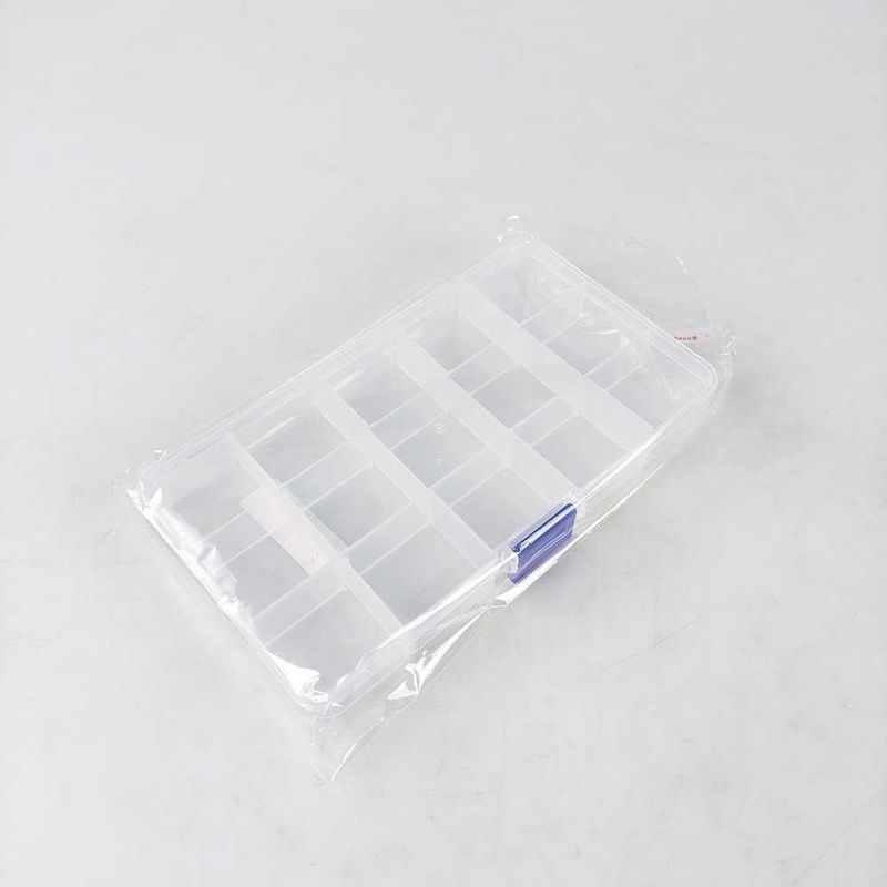 ALICE 15 Grid Kotak Penyimpanan Perhiasan Organizer Plastic Jewelry Box - AL85