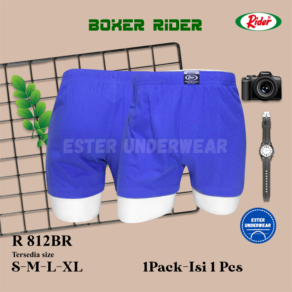 Rider Premium Boxer Man R 812BR Biru ISI 1 Pcs