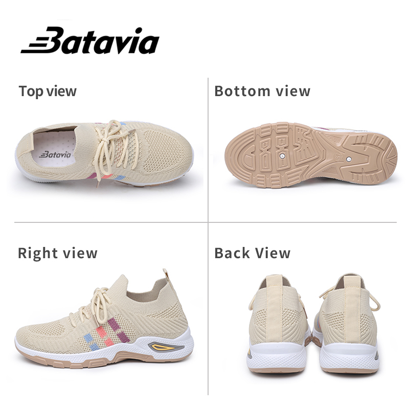 Batavia 2023 Terbaru Impor Sepatu Wanita Nyaman Bernapas Fashion Sepatu Wanita Sepatu Sekolah Siswa Sepatu Sepatu Jogging A122