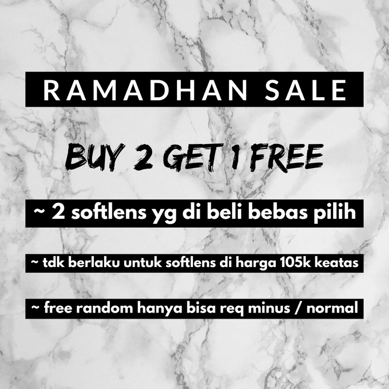 ramadhan sale buy 2 get 1 free pusbel korean softlens