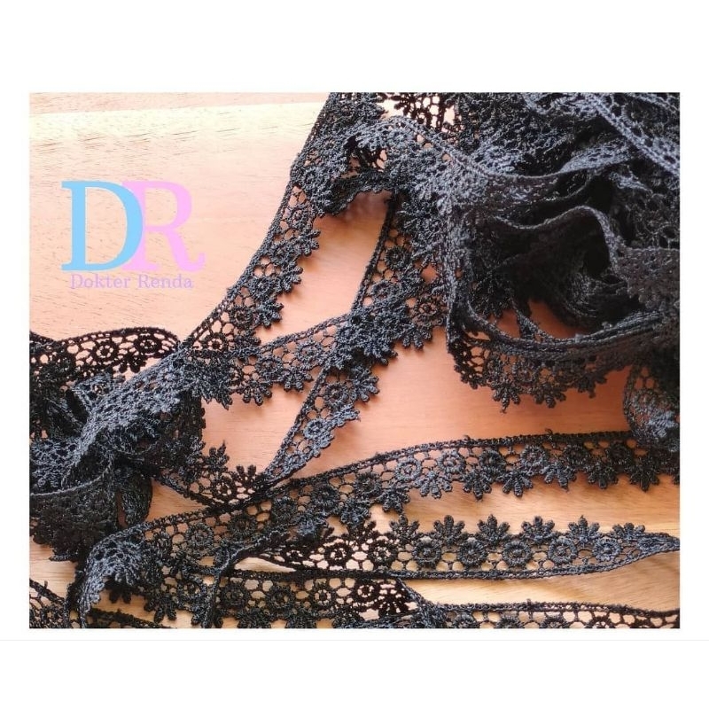renda giper 2cm hitam