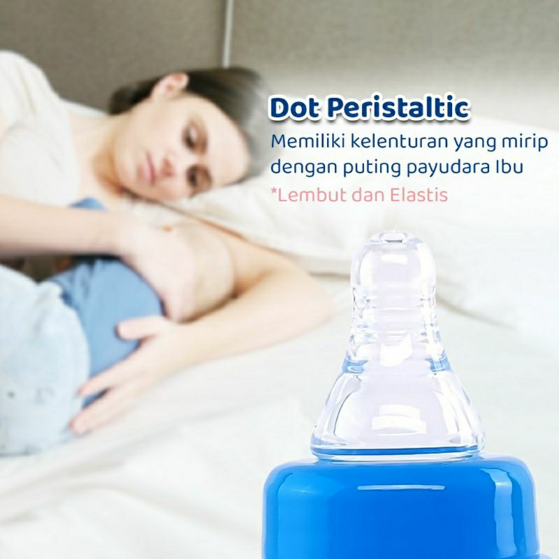 Zippy Botol Bayi Newborn 75ml | 60ml Peristaltic Slim Neck 0-3 Bulan BPA Free Soft &amp; Elastic