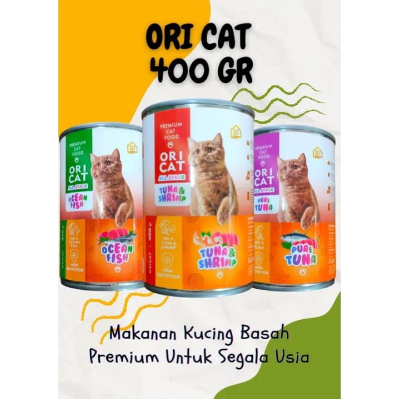 ORI CAT kaleng 400gr Makanan basah merk ORI CAT