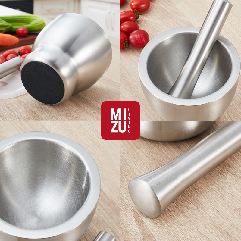 TSUBUSU S Mortar Pestle Ulekan Cobekan Tumbukan Obat Stainless Steel