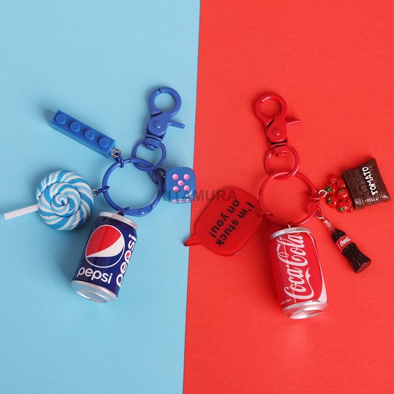 AT07 GANTUNGAN KUNCI MINUMAN/KEY CHAIN/SOUVENIR/GANTUNGAN KUNCI LUCU/GANTUNGAN KUNCI KARAKTER/AKSESORIS TAS