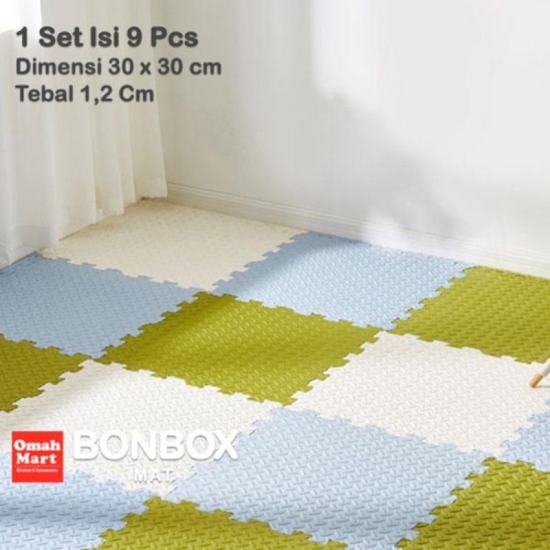 (BONBOX)1SET ISI 9 KARPET MATRAS PUZZLE ALAS SEBAGUNA BAHAN TEBAL DAN ELASTIS