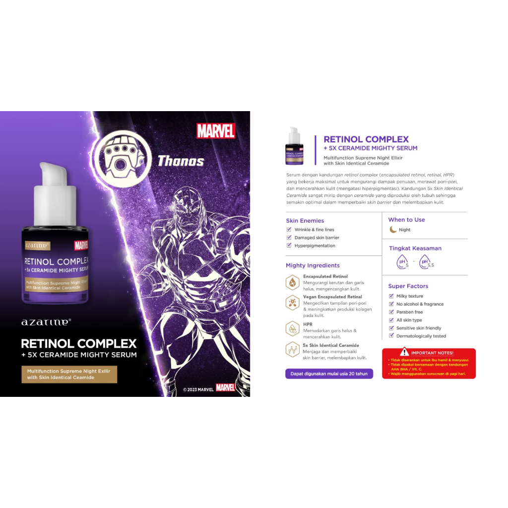 AZARINE SUPERHERO MARVEL EDITION SERUM - ALL VARIANT