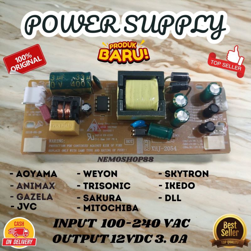 Power Supply TV Universal 12V 3A Universal PowerBoard TV 12V 3A PSU universal TV