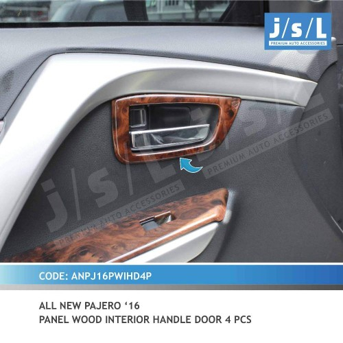 PANEL WOOD INTERIOR HANDLE DOOR 4 PCS ALL NEW PAJERO